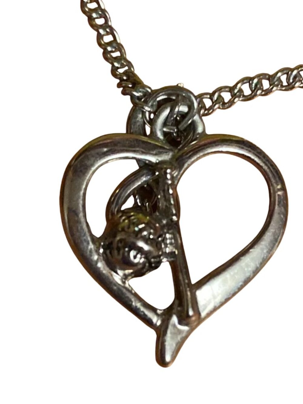 Baseball Heart Necklace